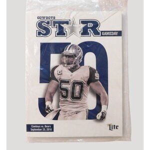 Dallas Cowboys Star Gameday Program Sean Lee Chicago Bears 9/25/16 Sealed